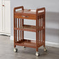 White modern beauty salon trolley with wheels, movable drawer storage, and a sleek design for salon organization.