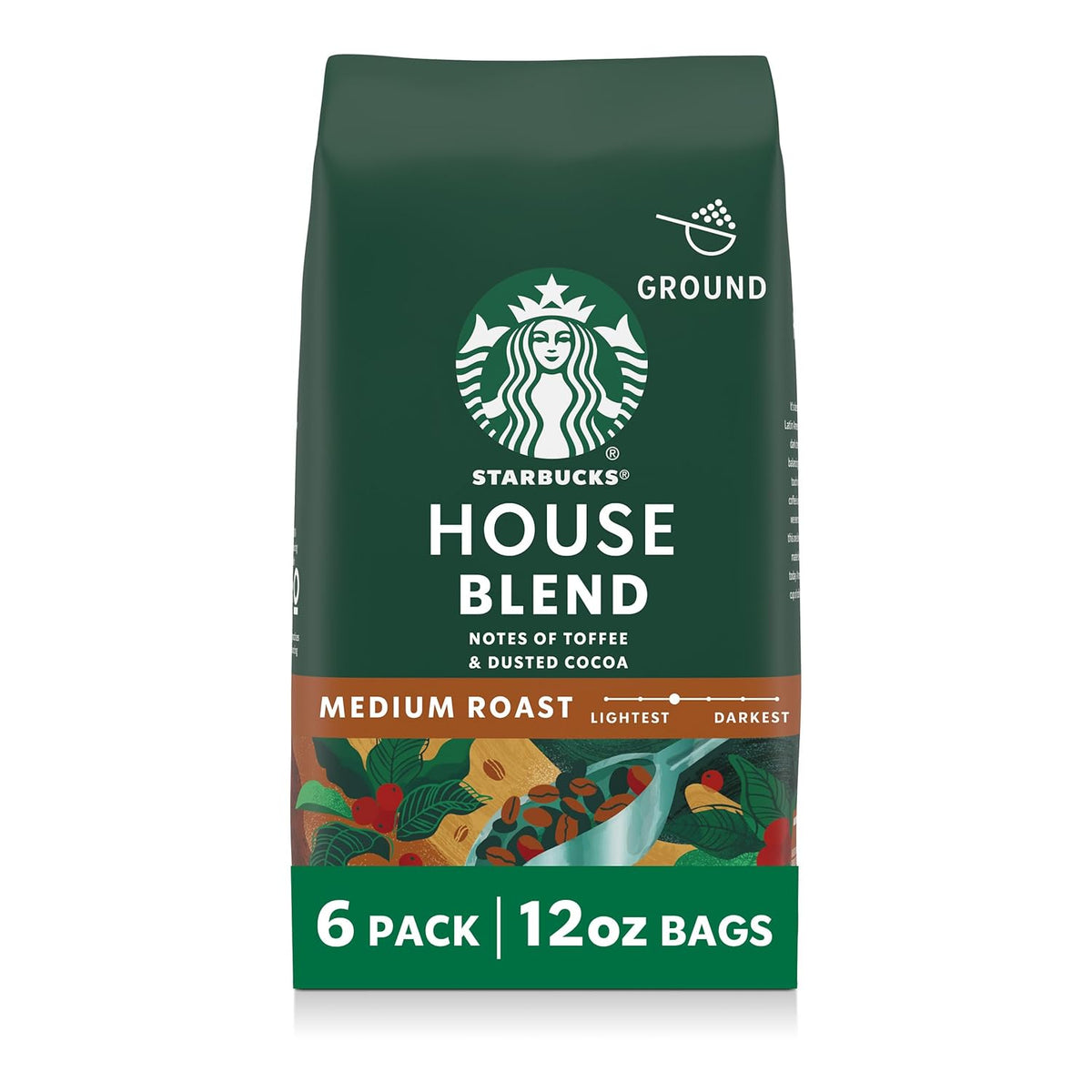 BackupMyFilesNow® Starbucks Pike Place Roast Ground Coffee, 28 oz pack, medium roast for hot or iced coffee.
