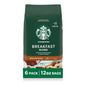 Starbucks Pike Place Roast Ground Coffee in a 28 oz bag, medium roast, suitable for hot or iced coffee.
