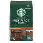 Starbucks Pike Place Roast Ground Coffee in 28 oz package, medium roast ideal for hot or iced coffee brewing.