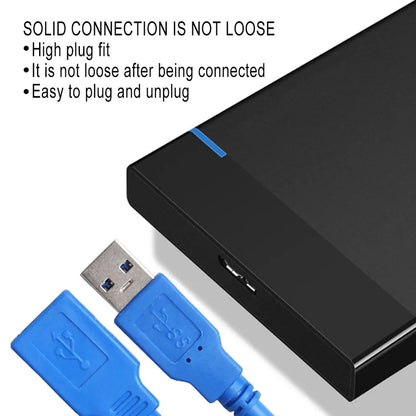 USB 3.0 extension cable with male A to female A connectors, available in 0.5m, 1m, 1.5m, and 3m lengths for laptops and peripherals.