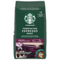 Six 12 oz bags of Starbucks Dark Roast Ground Coffee, variety pack with caramel flavor for hot or iced coffee.