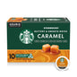 Starbucks Caramel Flavored Coffee K-Cup Pods, 100% Arabica, 40-pack in a box, designed for Keurig coffee makers.