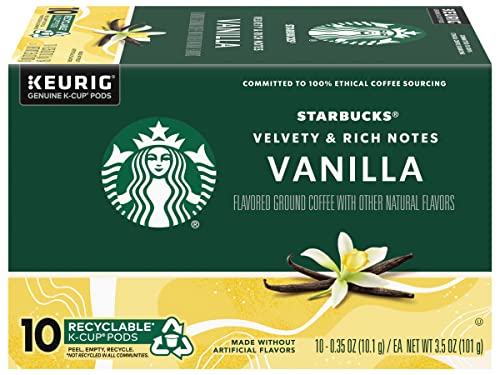 Starbucks Caramel Flavored K-Cup Coffee Pods in a box of 40, 100% Arabica coffee for Keurig brewers.