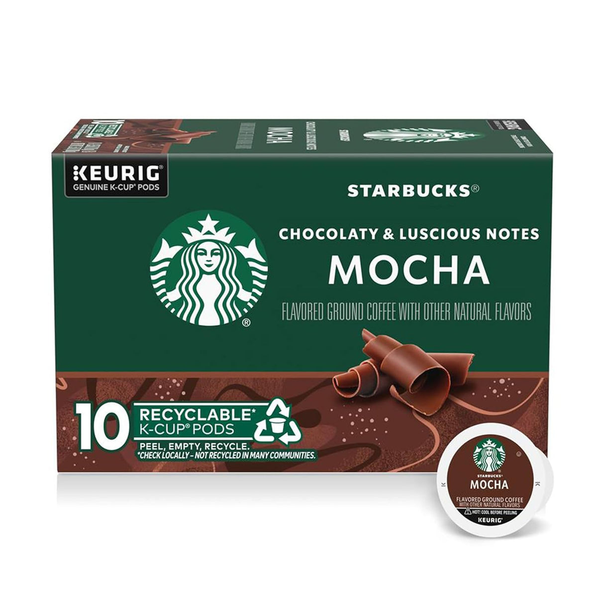 Starbucks Caramel Flavored K-Cup Coffee Pods in a box of 40, 100% Arabica coffee for Keurig brewers.