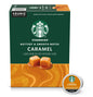 Starbucks Cinnamon Dolce K-Cup coffee pods for Keurig, flavored hot or iced coffee, 22-pack, with caramel accents visible in the image.