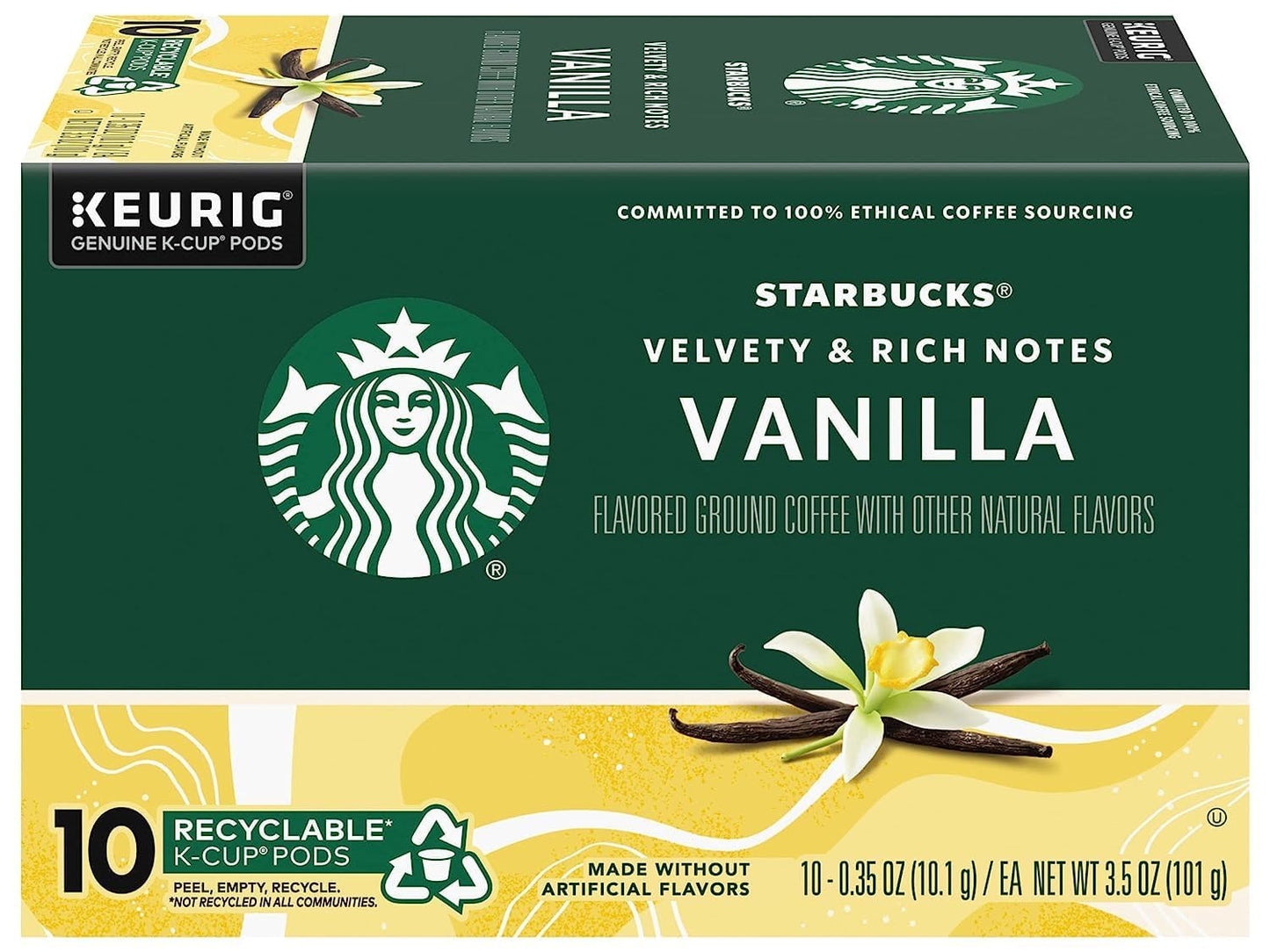 Starbucks Cinnamon Dolce K-Cup coffee pods for Keurig, flavored hot or iced coffee, 22-count pack.