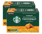 Starbucks Cinnamon Dolce K-Cup coffee pods for Keurig, flavored hot or iced coffee, 22-pack, single pack with caramel-colored pods.