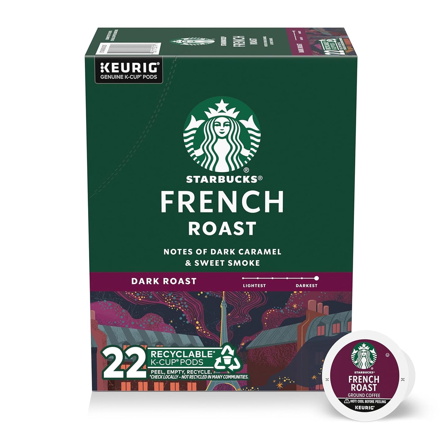 Starbucks K-Cup coffee pods, dark roast espresso for Keurig, 100% Arabica, 75 pods in a box, by BACKUPMYFILESNOW.COM®.