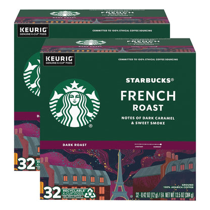Starbucks Dark Roast Espresso K-Cup coffee pods for Keurig, 100% Arabica, 75 pods in a box.
