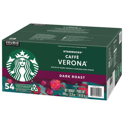Starbucks K-Cup coffee pods, dark roast espresso blend, 75-pack for Keurig machines, 100% Arabica coffee, black and green packaging