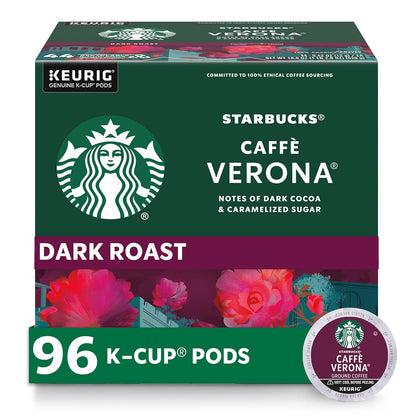 Starbucks K-Cup coffee pods, dark roast espresso, 100% Arabica, for Keurig coffee makers, 75 pods in a box