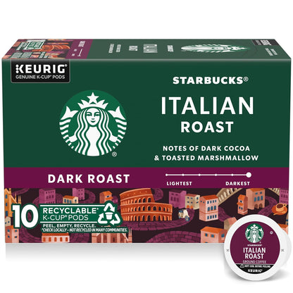 Starbucks K-Cup coffee pods, dark roast espresso, 100% Arabica, for Keurig coffee makers, 75 pods in a box