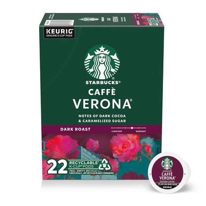 Starbucks Dark Roast Espresso K-Cup coffee pods for Keurig, 75-pack, 100% Arabica coffee in a box.