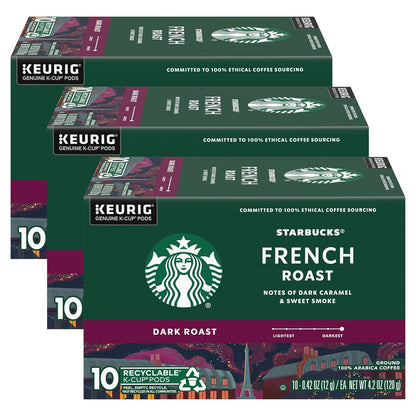 Starbucks K-Cup coffee pods, dark roast espresso blend, 75 pods for Keurig coffee makers, 100% Arabica coffee in a box