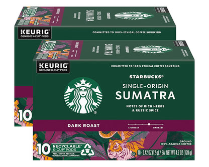 Starbucks K-Cup coffee pods, Dark Roast Espresso, 75 pods, compatible with Keurig coffee makers, 100% Arabica beans.