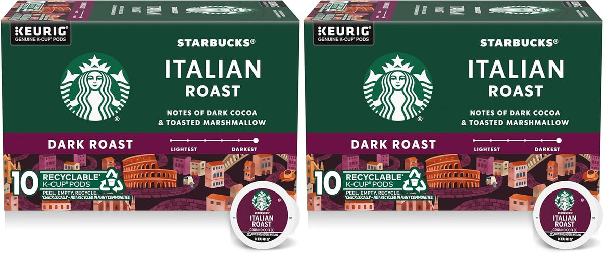 Starbucks K-Cup dark roast espresso coffee pods for Keurig, 100% Arabica, 75-count box, compatible with Keurig coffee makers.