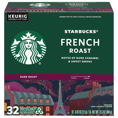 Starbucks Dark Roast Espresso K-Cup Coffee Pods for Keurig, 100% Arabica, 75 pods in a box
