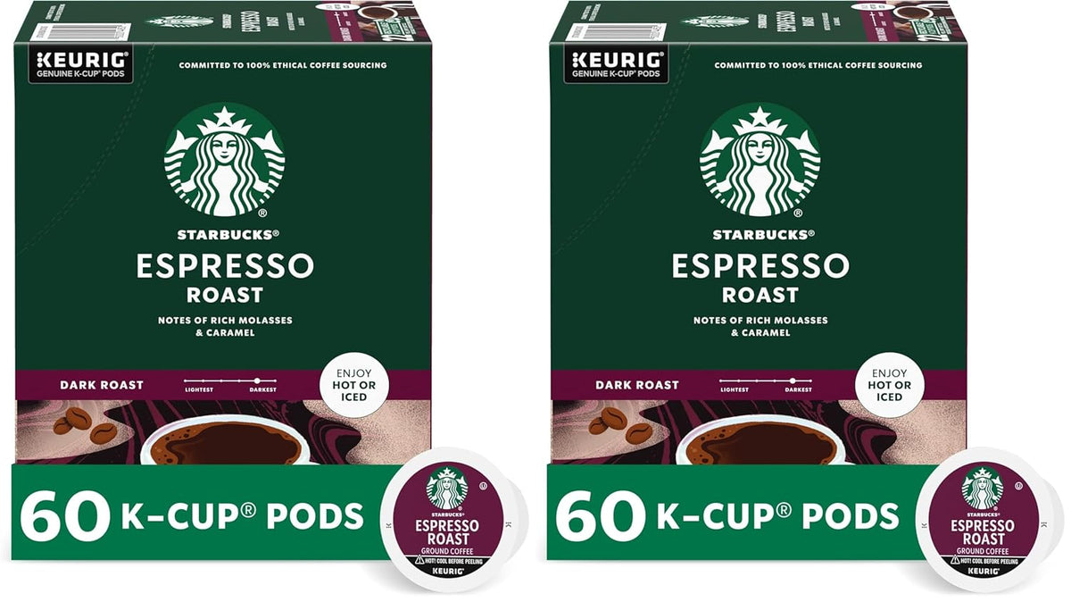 Starbucks Dark Roast Sumatra K-Cup coffee pods for Keurig brewers, 4 boxes with 96 100% Arabica coffee pods.