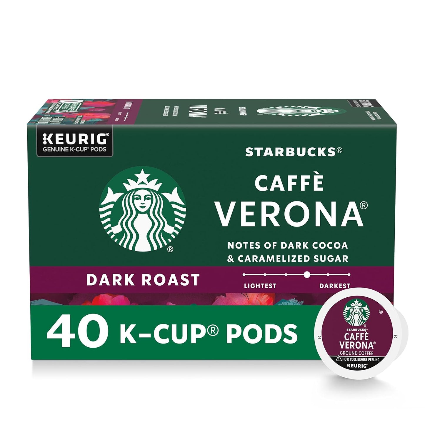 Starbucks K-Cup coffee pods, dark roast Sumatra flavor, 96 pods in 4 boxes for Keurig brewers, 100% Arabica coffee.