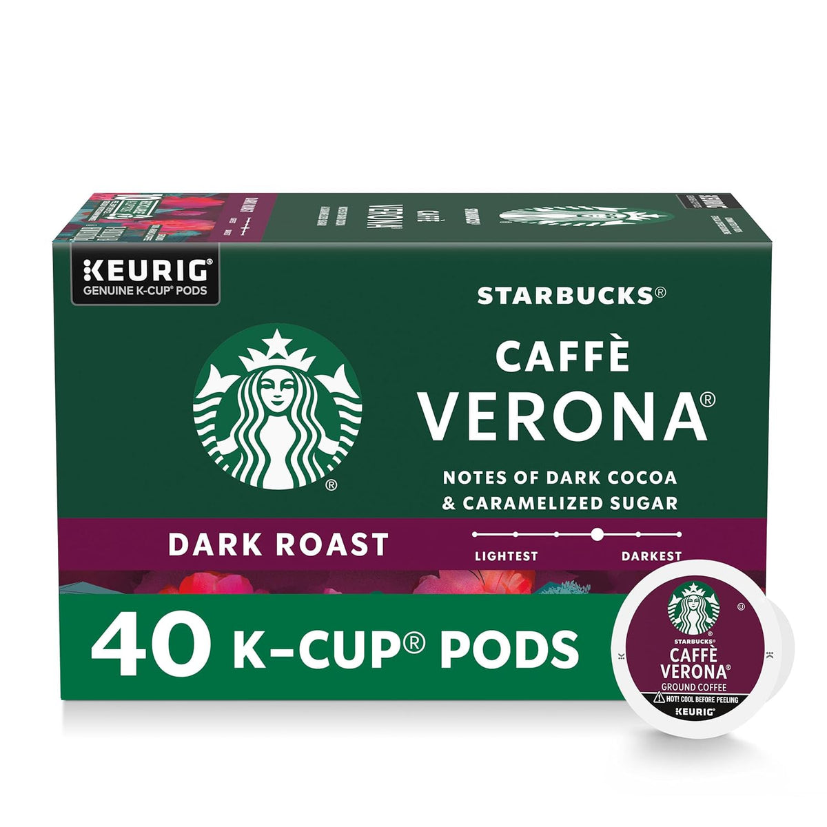 Starbucks K-Cup coffee pods, dark roast Sumatra flavor, 100% Arabica, for Keurig brewers, 6 boxes with 60 pods total