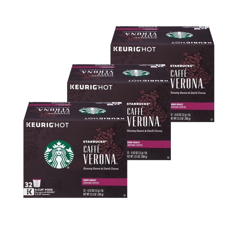 Starbucks K-Cup coffee pods, dark roast Sumatra flavor for Keurig brewers, 6 boxes with 60 Arabica coffee pods total