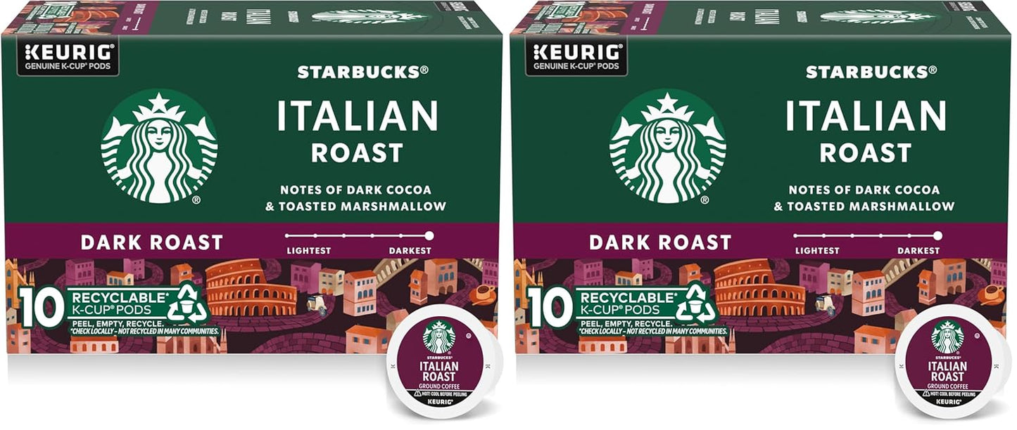 Starbucks K-Cup coffee pods, dark roast Sumatra flavor, 100% Arabica, for Keurig brewers, 6 boxes with 60 pods total.