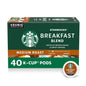 Starbucks Breakfast Blend K-Cup coffee pods, medium roast, for Keurig, hot or iced coffee, 16-pack of 40 pods, by BACKUPMYFILESNOW.COM®