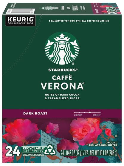 BackupMyFilesNow.com Starbucks Italian Roast Coffee K-Cup Pods, dark roast, 100% Arabica, Keurig genuine, pack of 24.