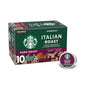 Starbucks Italian Roast Coffee K-Cup Pods, dark roast, 100% Arabica, Keurig genuine, pack of 24 coffee pods for Keurig brewers.