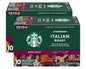 BackupMyFilesNow® Starbucks Italian Roast Coffee K-Cup Pods, dark roast, 100% Arabica, Keurig compatible, 2 boxes of 10 K-Cups each.