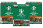 Pack of 72 Starbucks K-Cup coffee pods featuring medium roast decaf House Blend for hot or iced coffee, compatible with Keurig brewers.