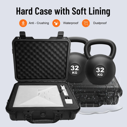 Black waterproof hard carrying case for Starlink satellite dish, durable and secure storage for Starlink equipment.