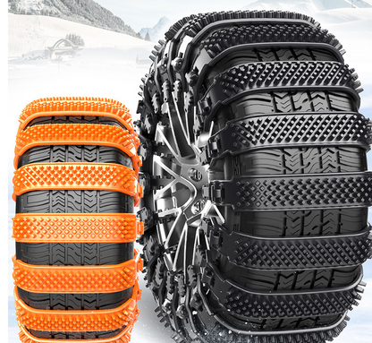 Black thick anti-skid tire chains from BackupMyFilesNow.com, designed for enhanced traction on ice and snow.