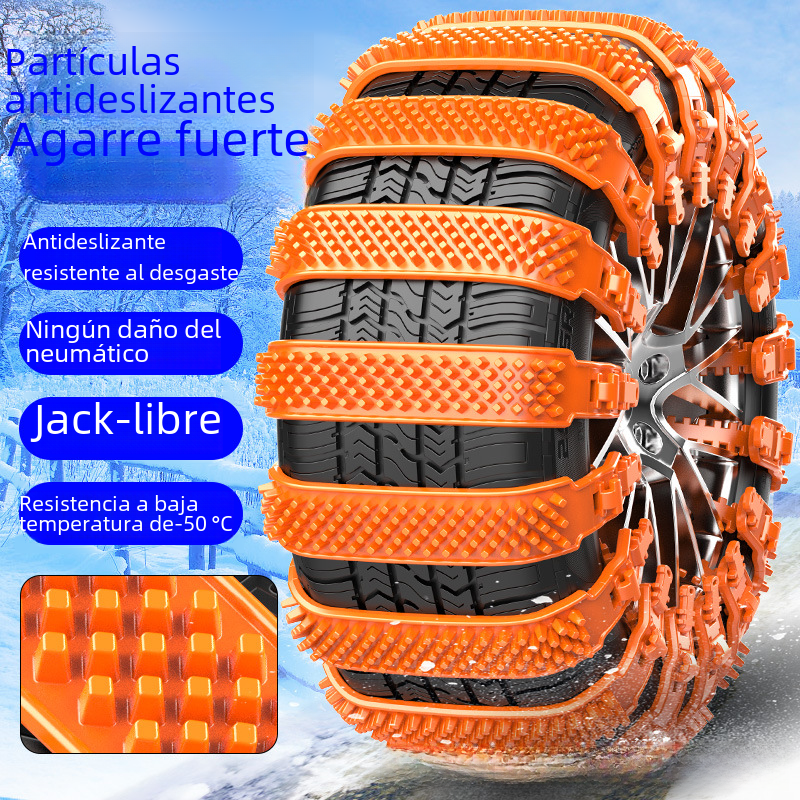 Thick black anti-skid tire chains for improved traction on snow and ice, designed for vehicle tires by BackupMyFilesNow.com