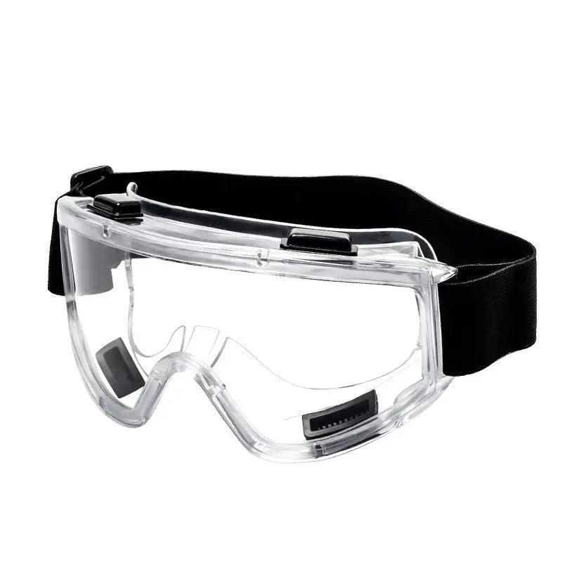 BackupMyFilesNow® safety glasses, splash-proof and dust-proof goggles, adjustable clear eyewear for cycling, skiing, and sports.