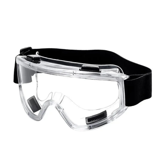 BackupMyFilesNow® safety glasses, splash-proof and dust-proof goggles, adjustable clear eyewear for cycling, skiing, and sports.