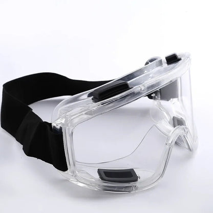 BackupMyFileSNOW® safety glasses, splash-proof, dust-proof, adjustable clear goggles for cycling, skiing, and sports activities.