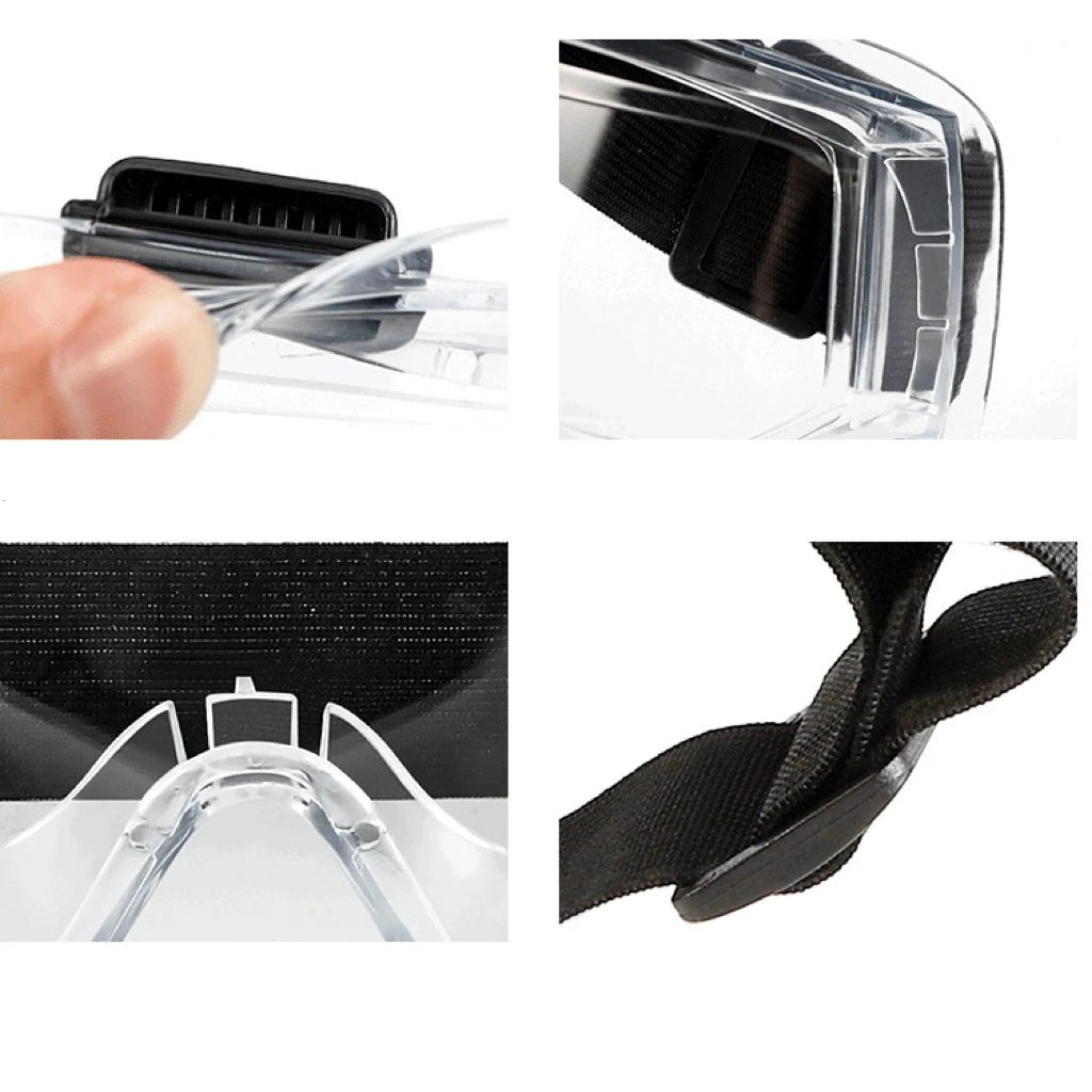 BackupMyFileSNOW® safety glasses with splash-proof, dust-proof, and anti-fog clear goggles for cycling, skiing, sports, and outdoor activities.