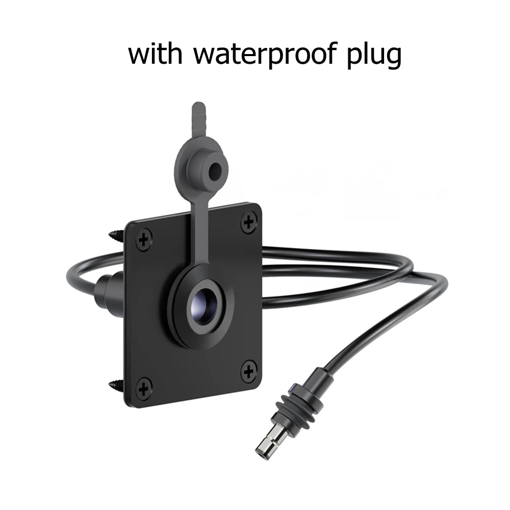 Power Connect Cable for Starlink Mini with waterproof plug and pass-through wall socket, designed for RV setups.
