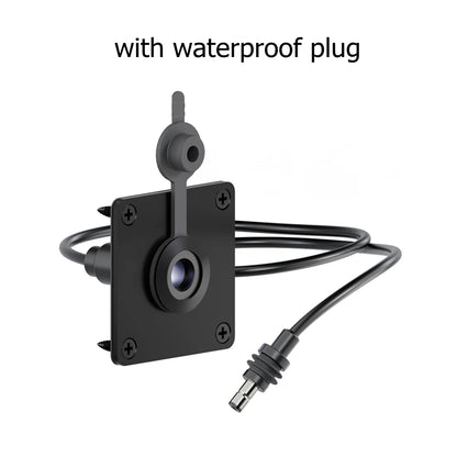 Power Connect Cable for Starlink Mini with waterproof plug and pass-through wall socket, designed for RV setups.