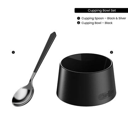 Professional 220ml MHW-3BOMBER coffee cupping bowl made of PC material for tasting and barista coffee evaluation.