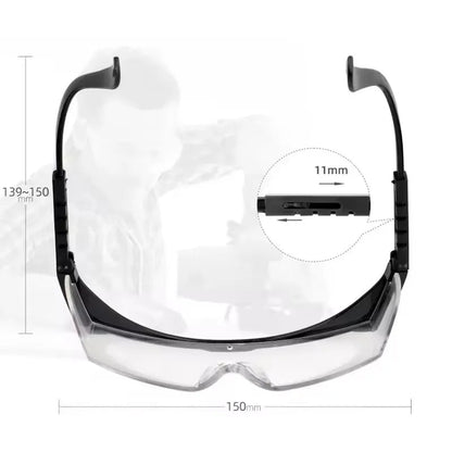 BACKUPMYFILESNOW.COM® anti-splash safety glasses with protective lenses, suitable for lab, industrial, wind, dust, and cycling protection.