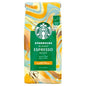 Starbucks Whole Bean Dark Roast Espresso Coffee, 100% Arabica, 18 oz bag with Sumatra flavor and rich coffee beans.