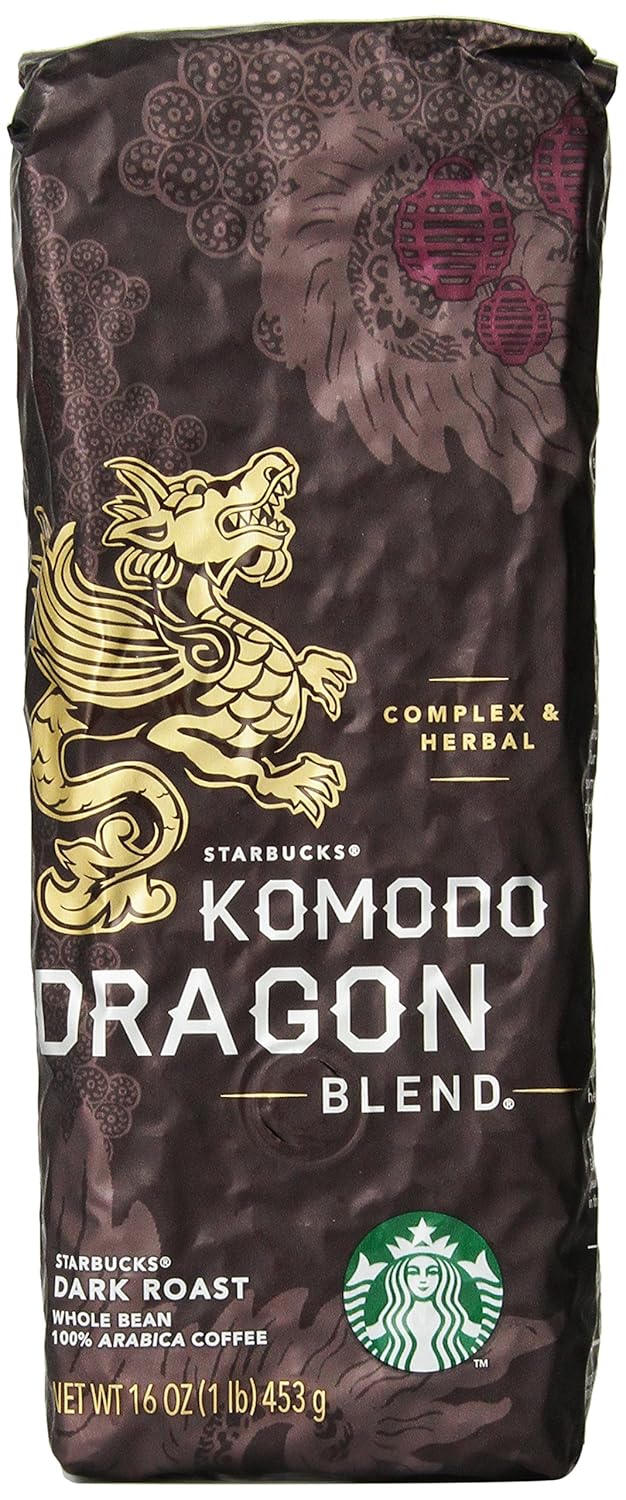 Starbucks Whole Bean Coffee, Dark Roast Espresso Roast, 100% Arabica, 18 oz bag, premium coffee beans in image