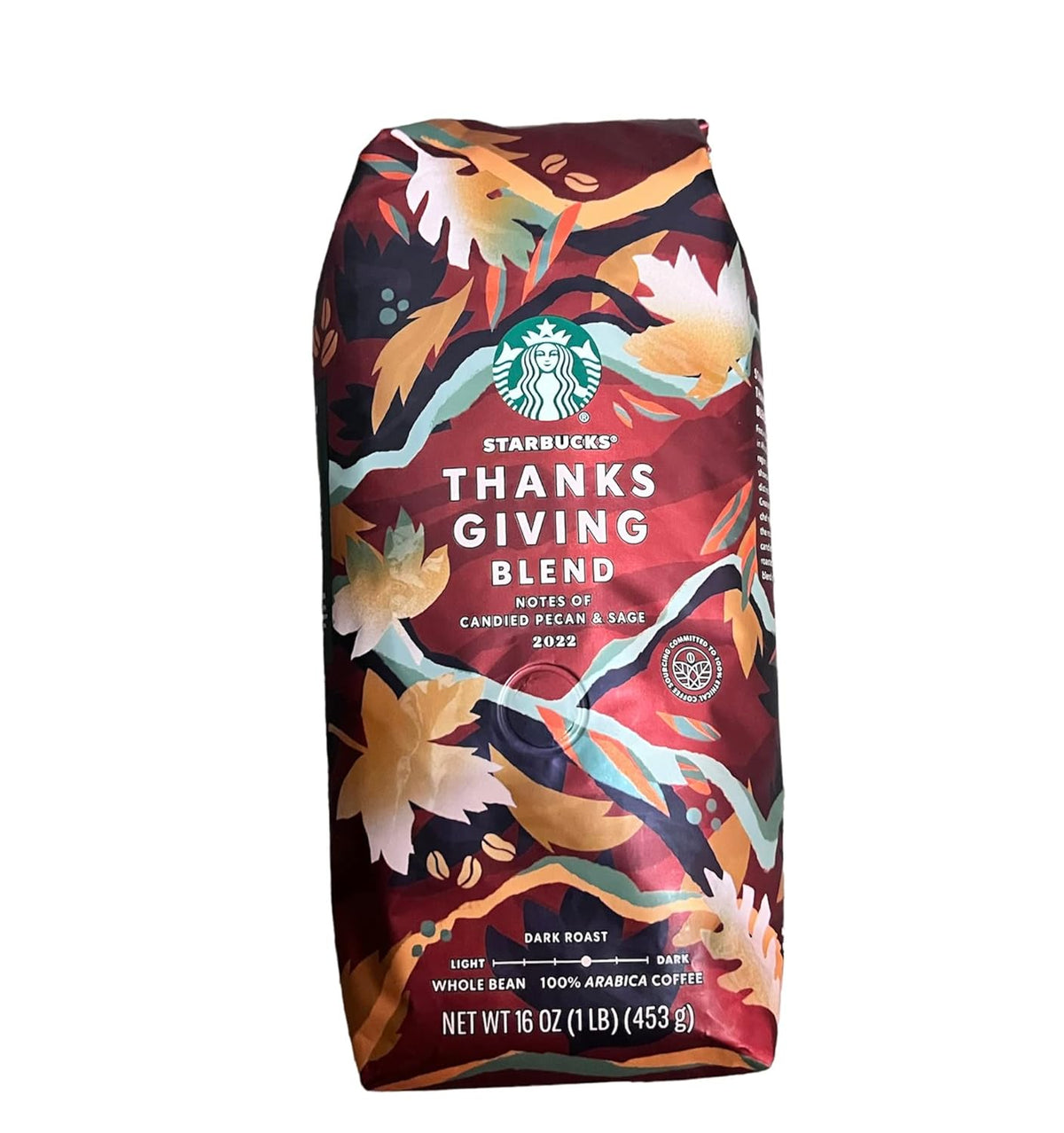 Starbucks Whole Bean Dark Roast Espresso Coffee with 100% Arabica beans in an 18 oz bag, featuring Sumatra flavor and rich aroma.