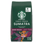 Starbucks dark roast whole bean coffee, espresso roast, 100% Arabica in an 18 oz bag, shown in a close-up image.