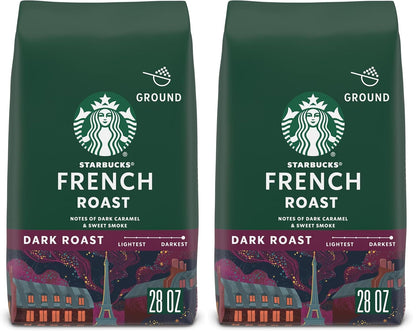 Six 18 oz bags of Starbucks Dark Roast Italian Roast Ground Coffee, 100% Arabica, in a pack from BACKUPMYFILESNOW.COM®