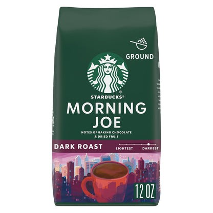 Six 18 oz bags of Starbucks Dark Roast Italian Roast Ground Coffee made with 100% Arabica beans.