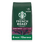 Six 18 oz bags of Starbucks Dark Roast Coffee Italian Roast Ground Coffee, 100% Arabica, in a retail packaging image.